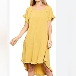 Umgee NWT High Low Cotton Blend Dress Size Large.